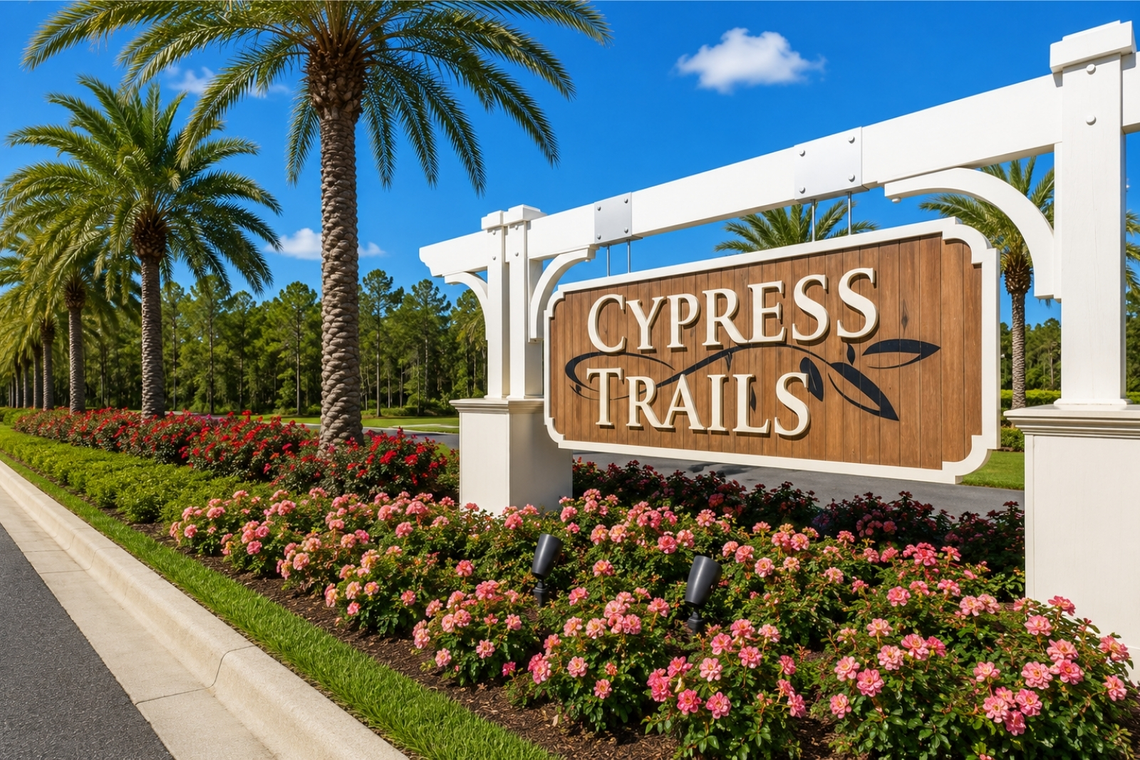 Entrance to Cypress Trails in the Duval County portion of Nocatee, Florida