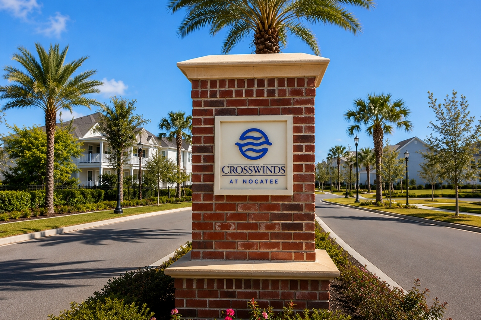 Entrance to Crosswinds near Pine Island Academy in Nocatee, Florida