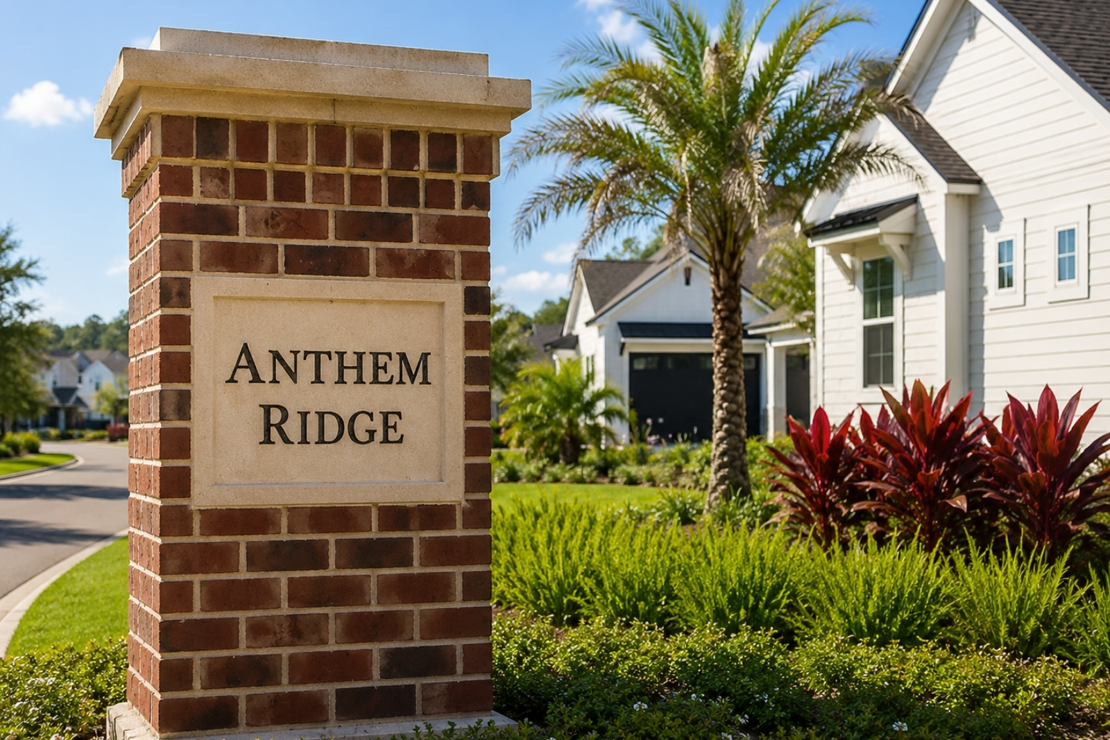 Entrance to Anthem Ridge in the Crosswater area of Nocatee, Florida