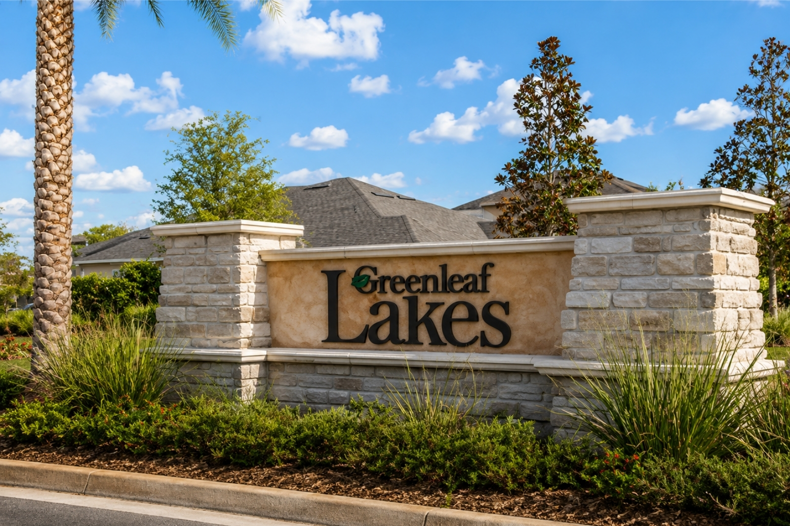 Entrance to Greenleaf Lakes in the Valley Ridge area of Nocatee, Florida