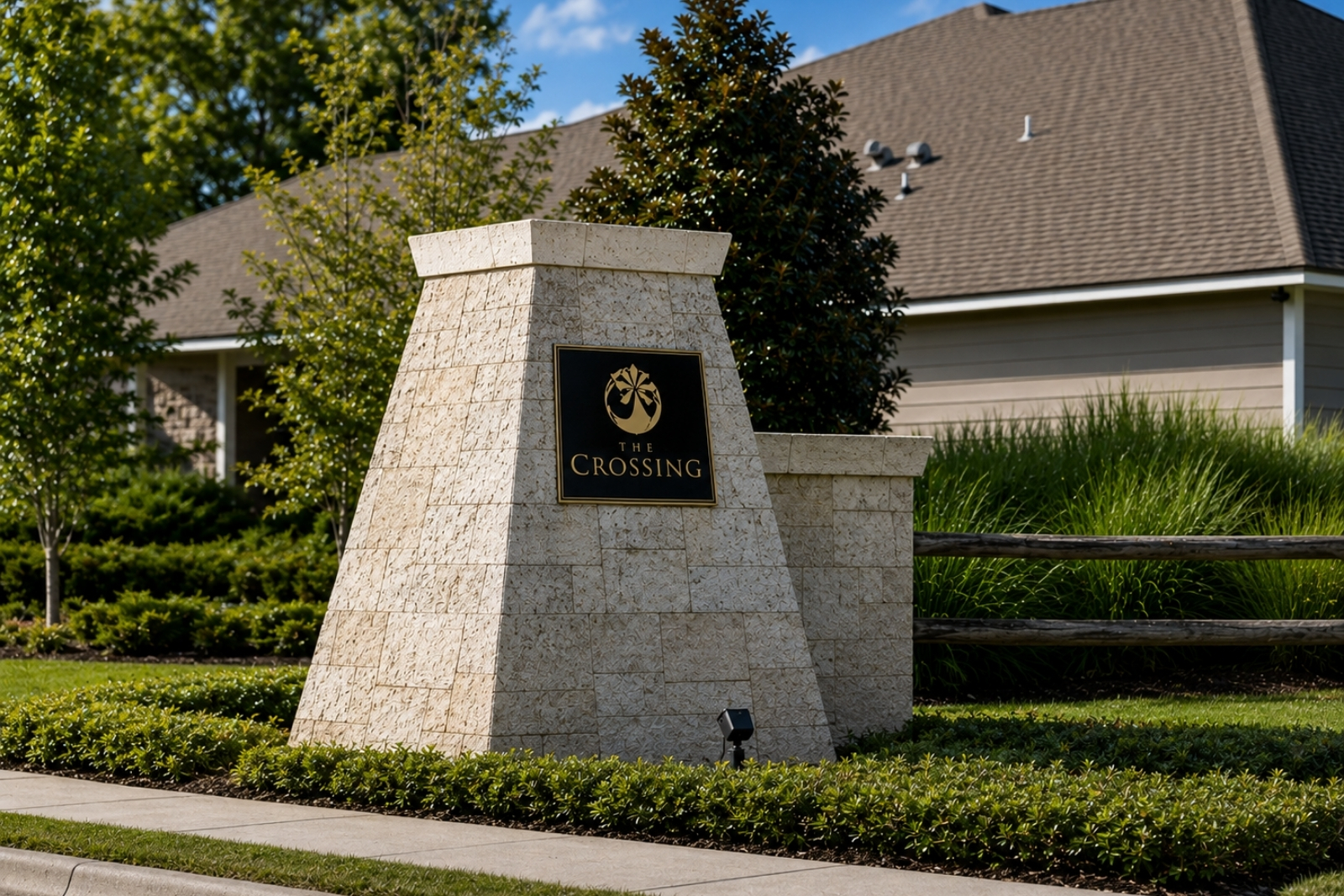 Entrance to The Crossing in the Twenty Mile area of Nocatee, Florida