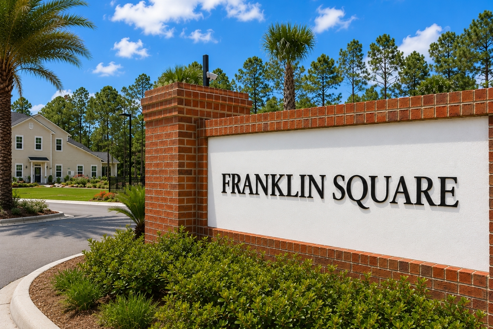 Entrance to Franklin Square in the Crosswater area of Nocatee, Florida