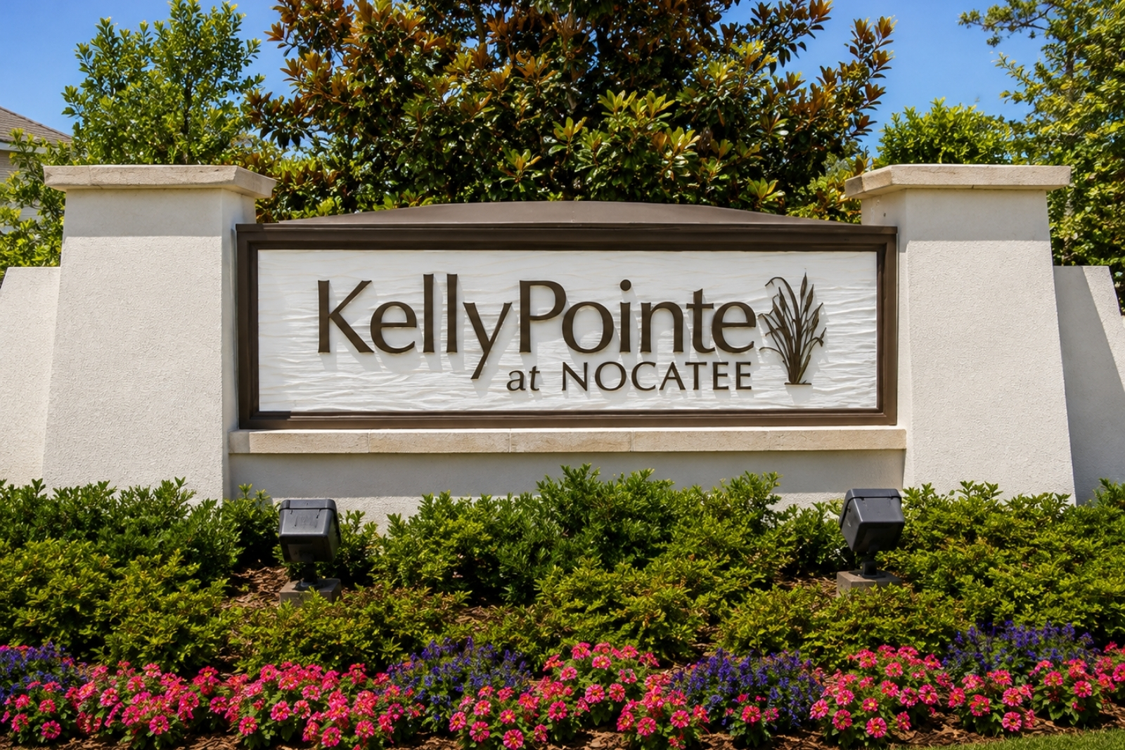 Entrance to Kelly Pointe in the Twenty Mile area of Nocatee, Florida