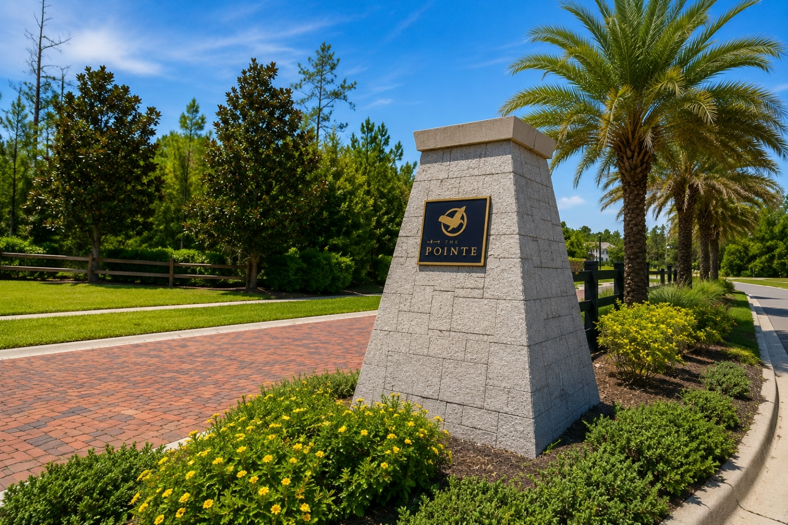 Entrance to The Pointe in the Twenty Mile area of Nocatee, Florida