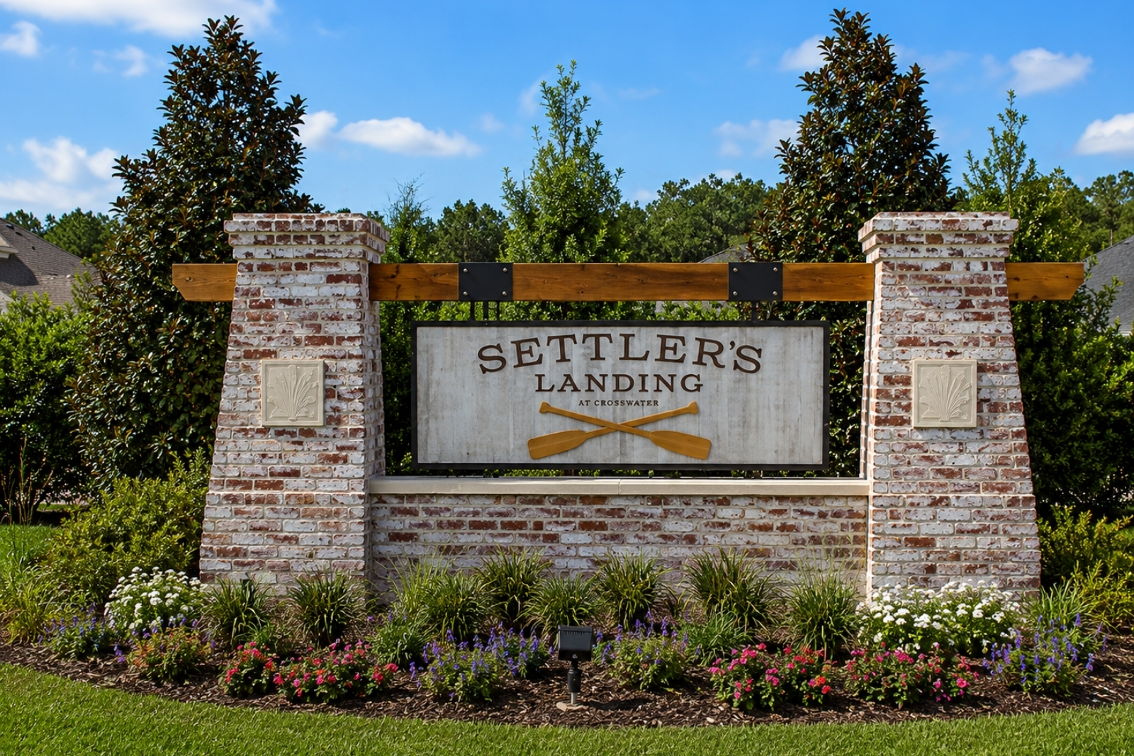 Entrance to Settler's Landing in the Crosswater area of Nocatee, Florida