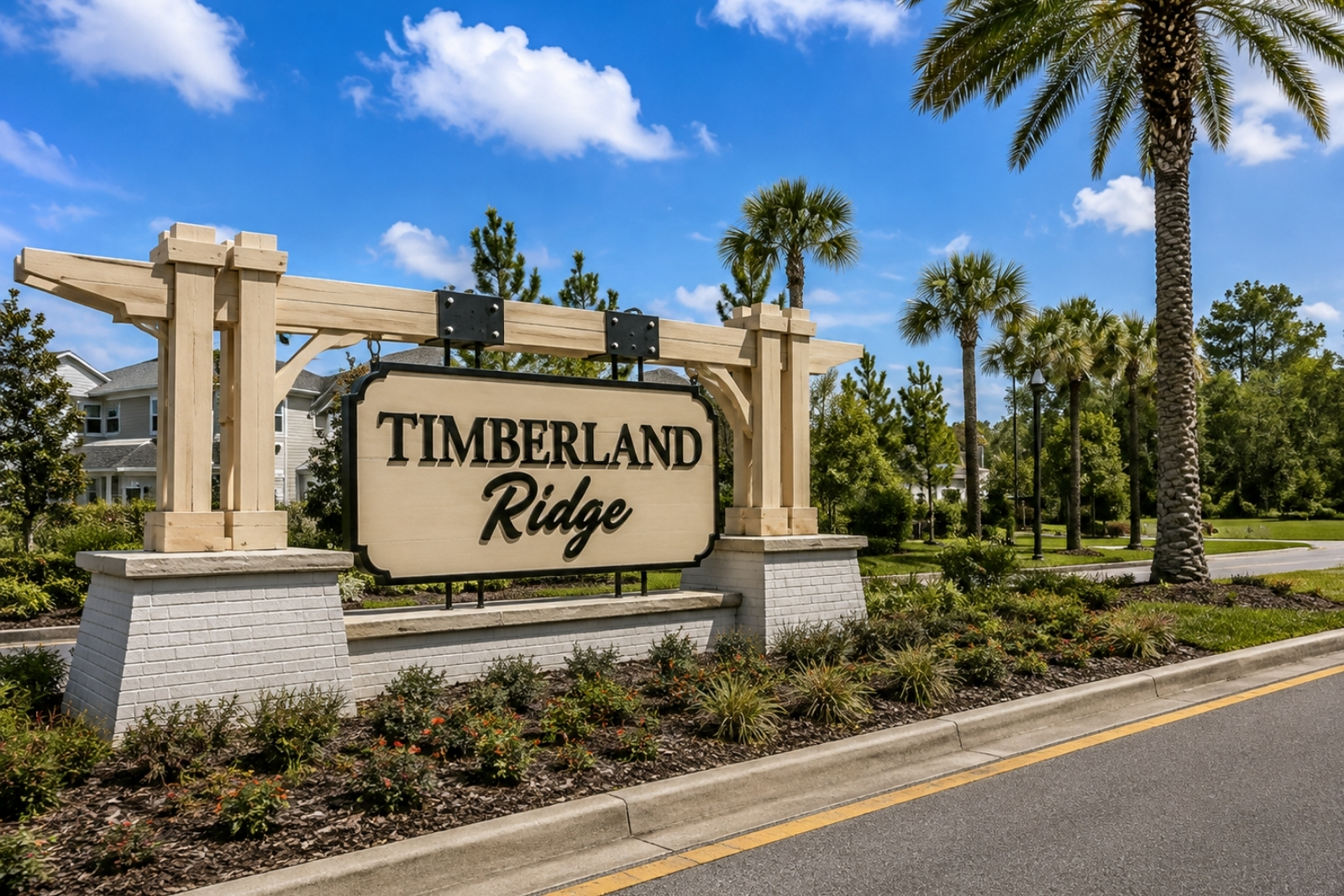 Entrance to Timberland Ridge in the Duval County portion of Nocatee, Florida