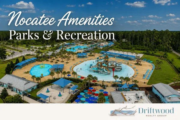 Aerial view of Nocatee amenities and Splash Water Park in Ponte Vedra, Florida