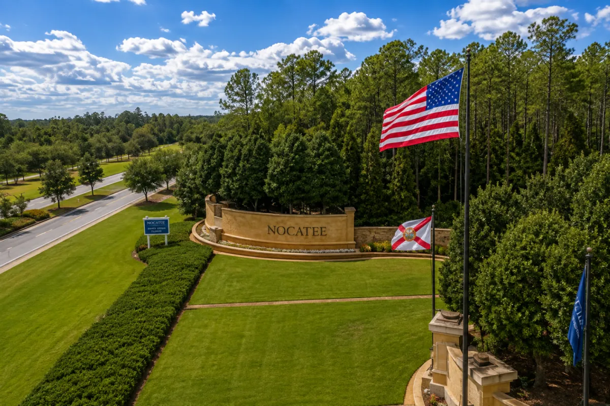 Entrance to the Nocatee community in Ponte Vedra, Florida