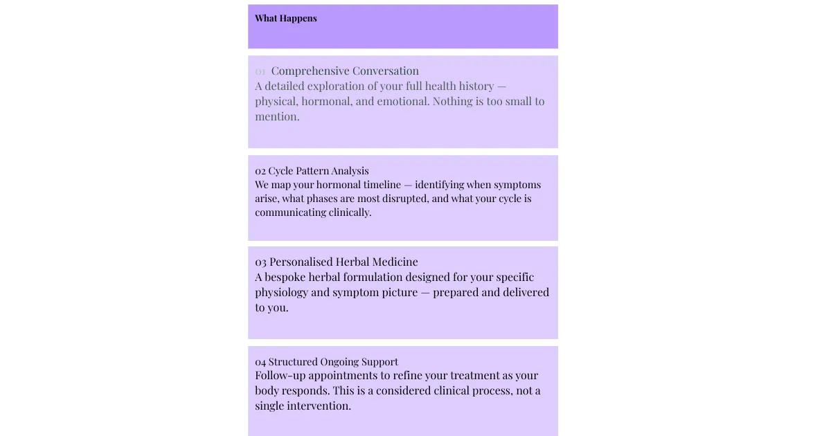 what happens in a first consultation