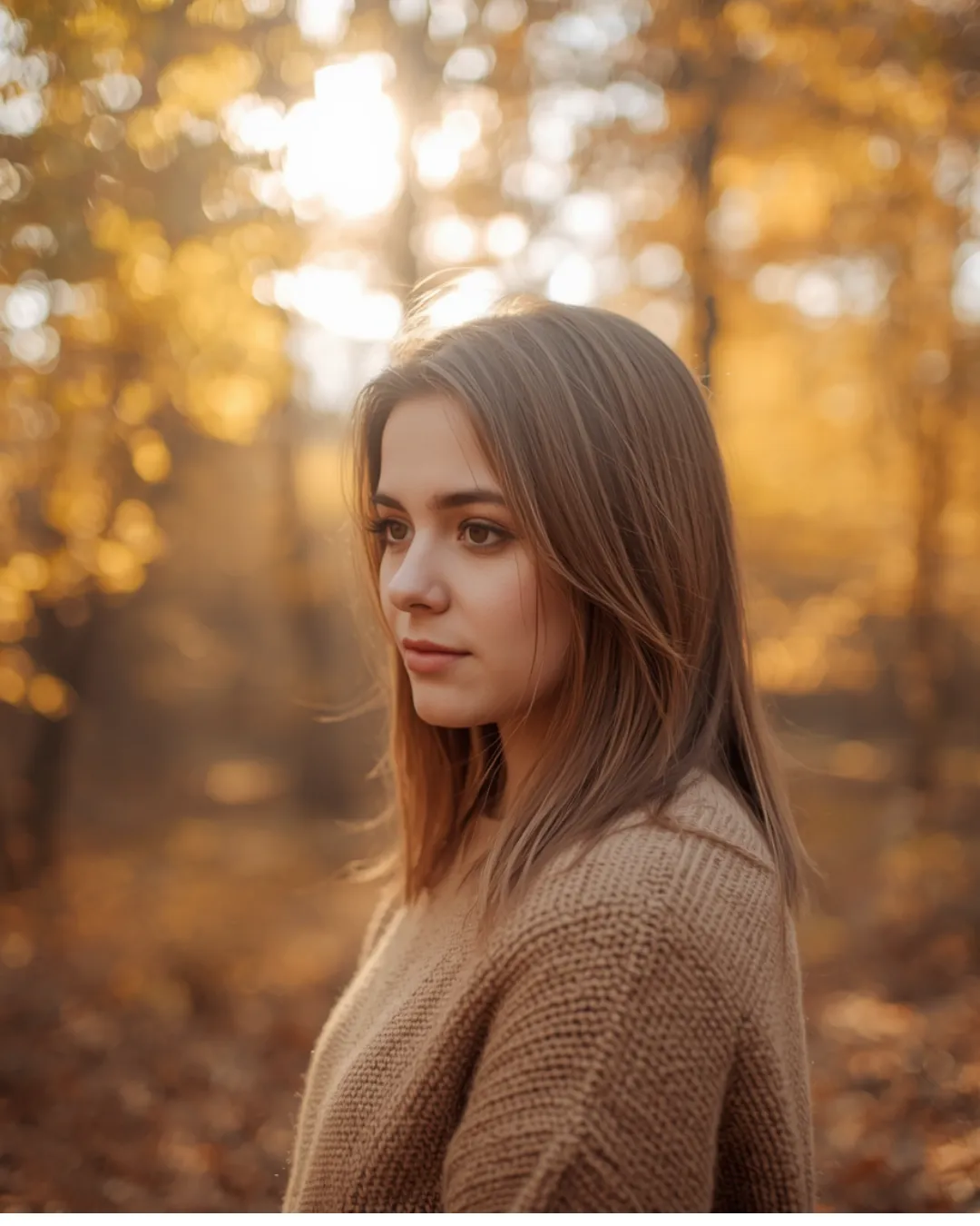 Woman in autumn light — how seasonal change affects women's hormones