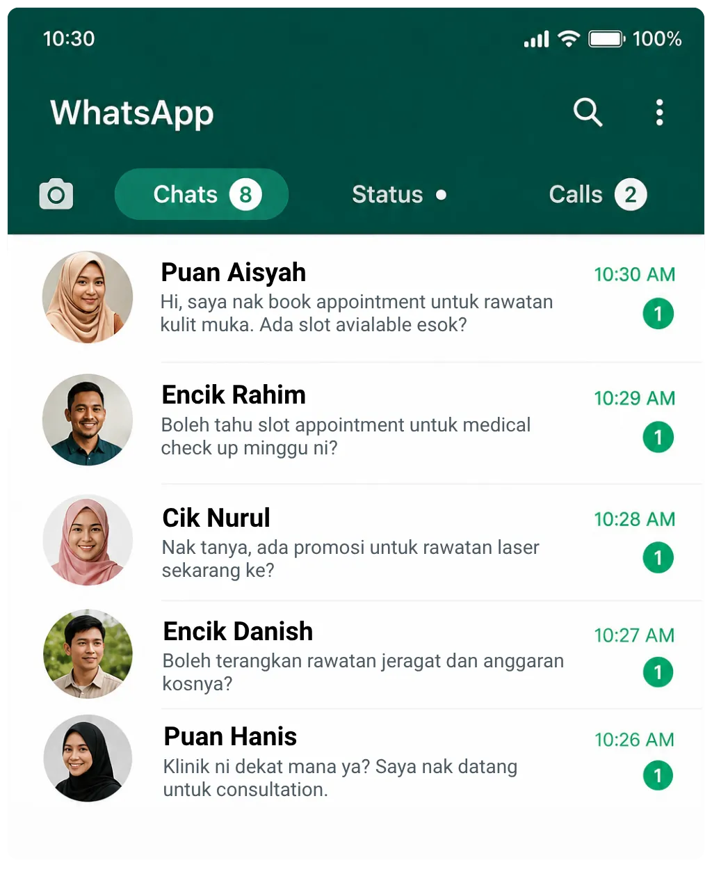 WhatsApp chaos and missed clinic appointments motif