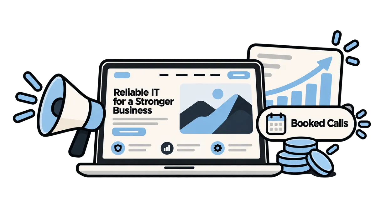 MSP website with video booking sales calls