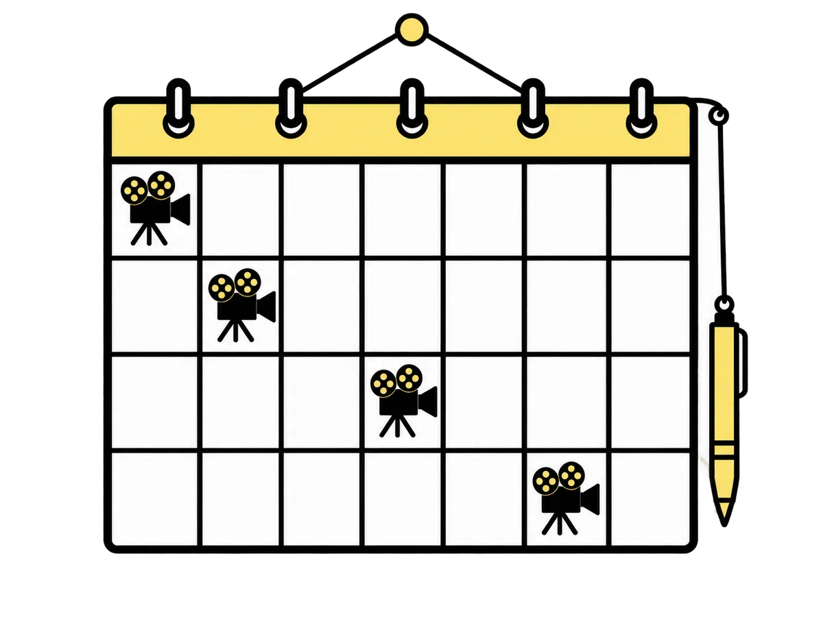 90-day posting calendar