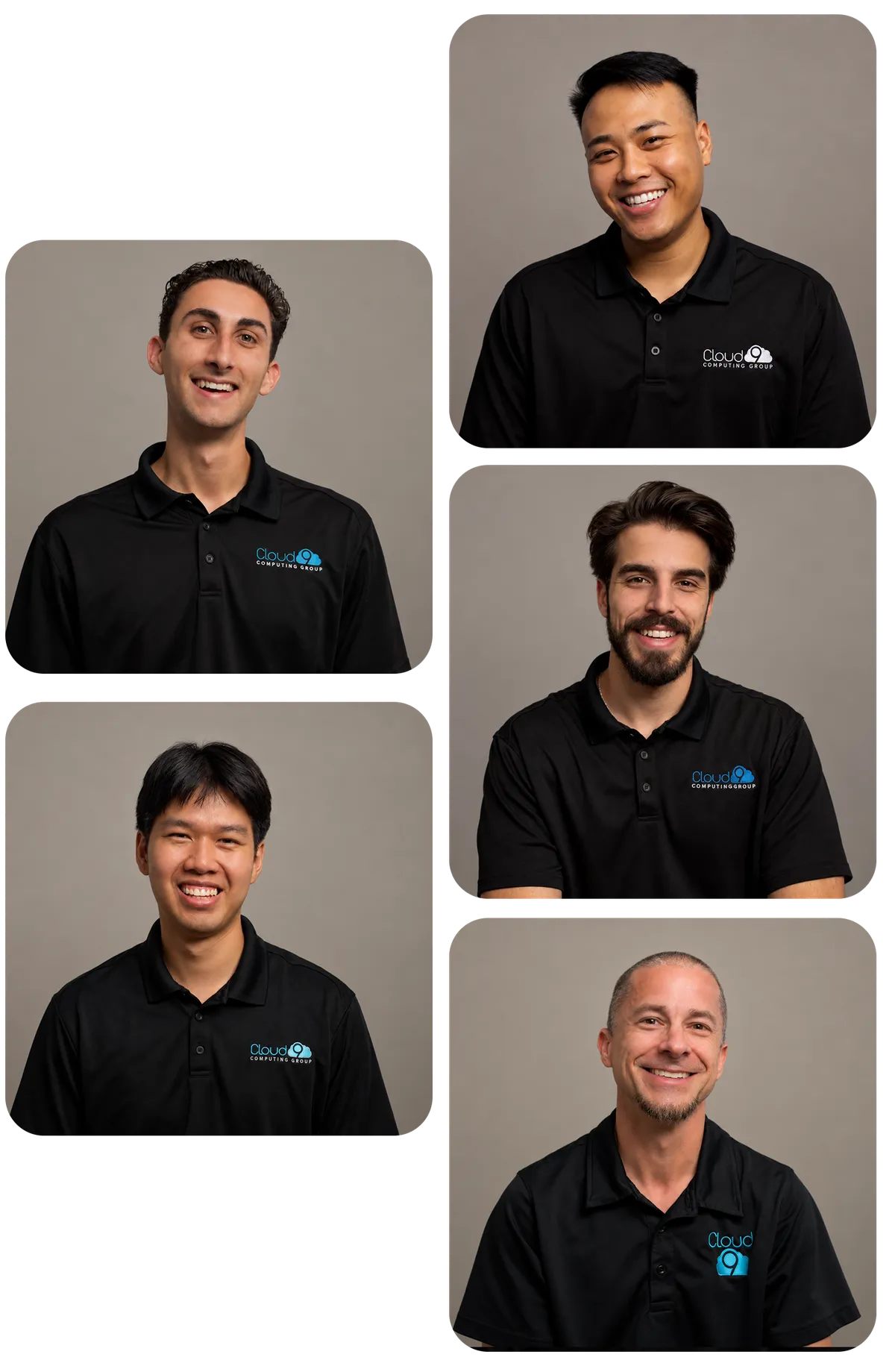 Team headshots for an MSP's Meet the Team page