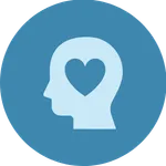 icon with head with heart in it