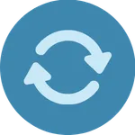 icon with arrow in a circle