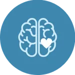 heart in brain icon