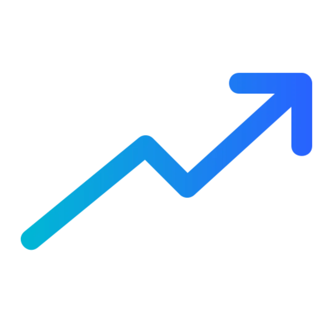 Growth trend graph icon representing lead generation and marketing optimization strategies by Apex Media LLC.