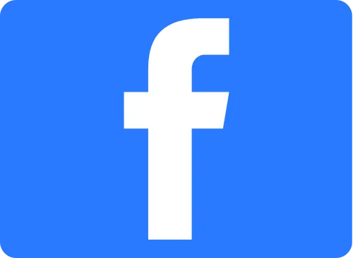 Facebook logo on a blue background, representing social media advertising services for targeting local leads.