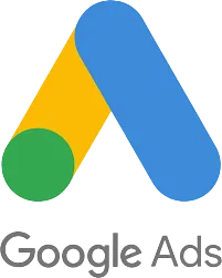 Google Ads logo featuring blue, yellow, and green elements, symbolizing effective advertising solutions for businesses seeking to enhance online visibility and generate leads.