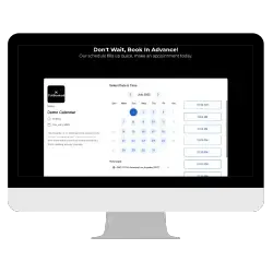 Barber appointment booking calendar interface with date and time selection – CutBooked scheduling system for barbers