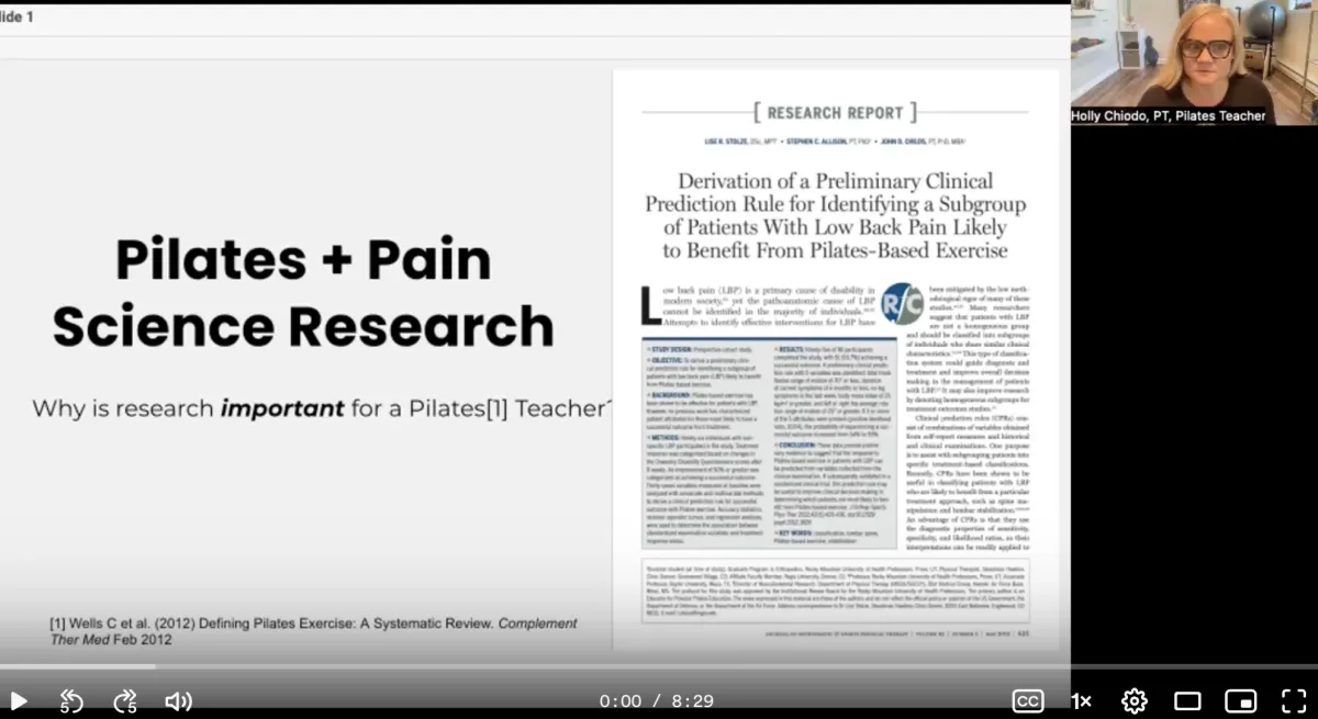 pilates research, pilates, lower back pain, pain science