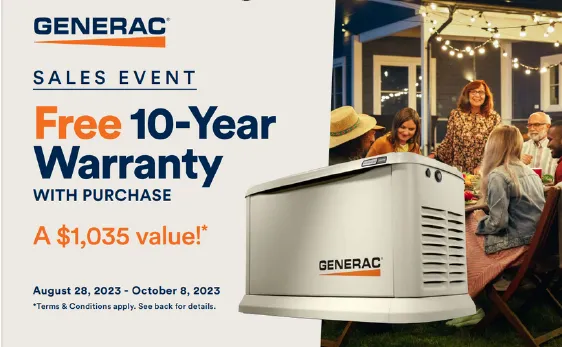 Free Generac Warranty With Purchase
