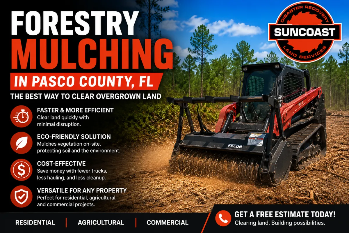 Forestry Mulching in Pasco County, FL: The Best Way to Clear Overgrown Land