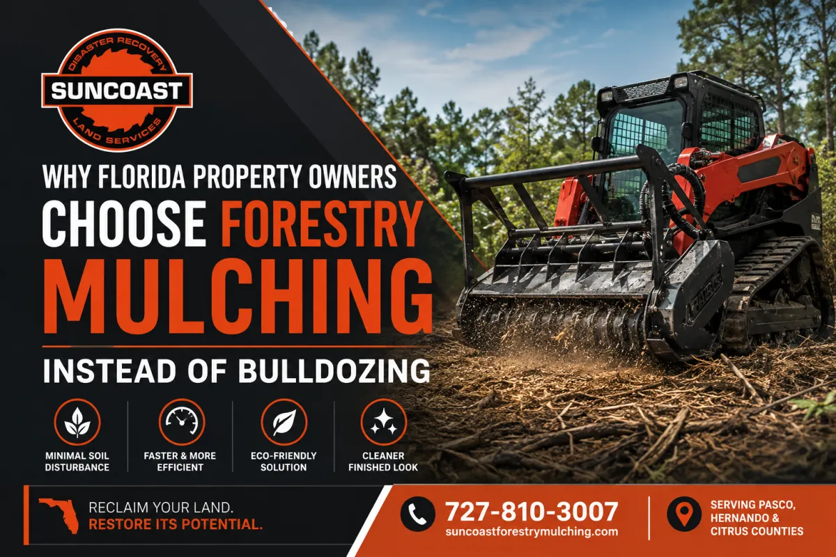 Why Florida Property Owners Choose Forestry Mulching Instead of Bulldozing