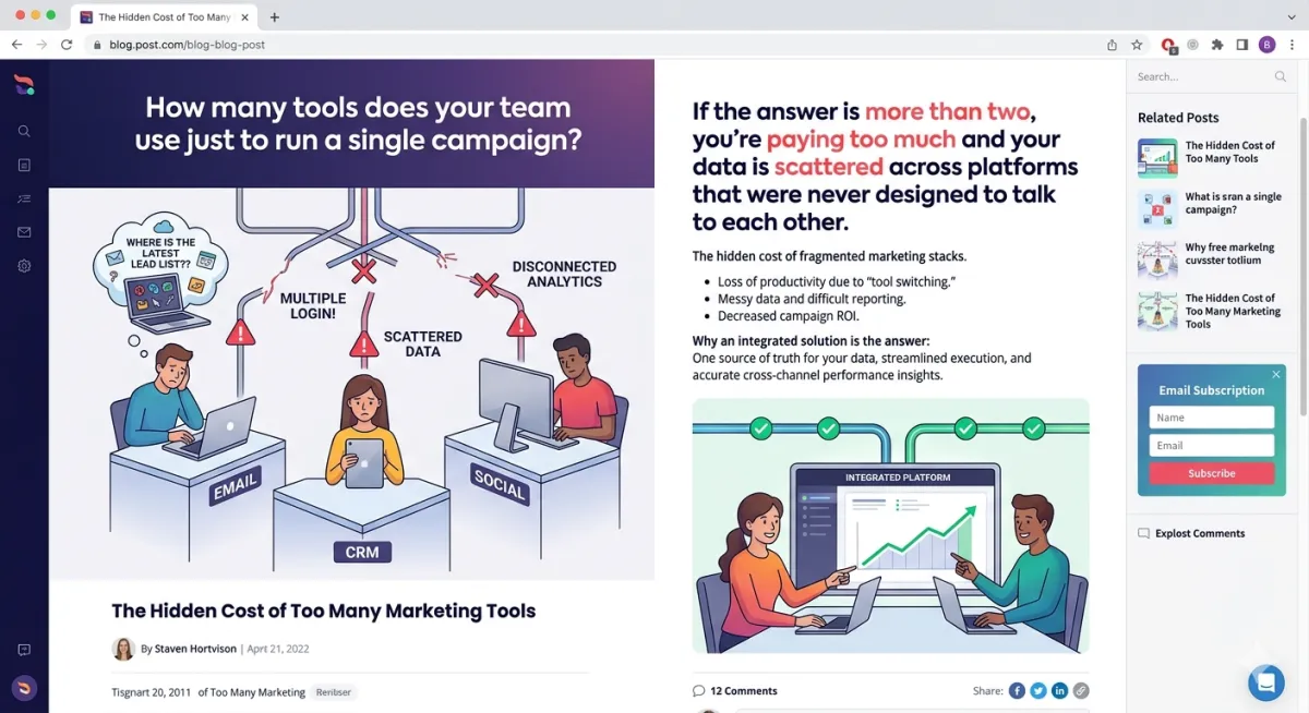 How many tools does your team use just to run a single campaign?