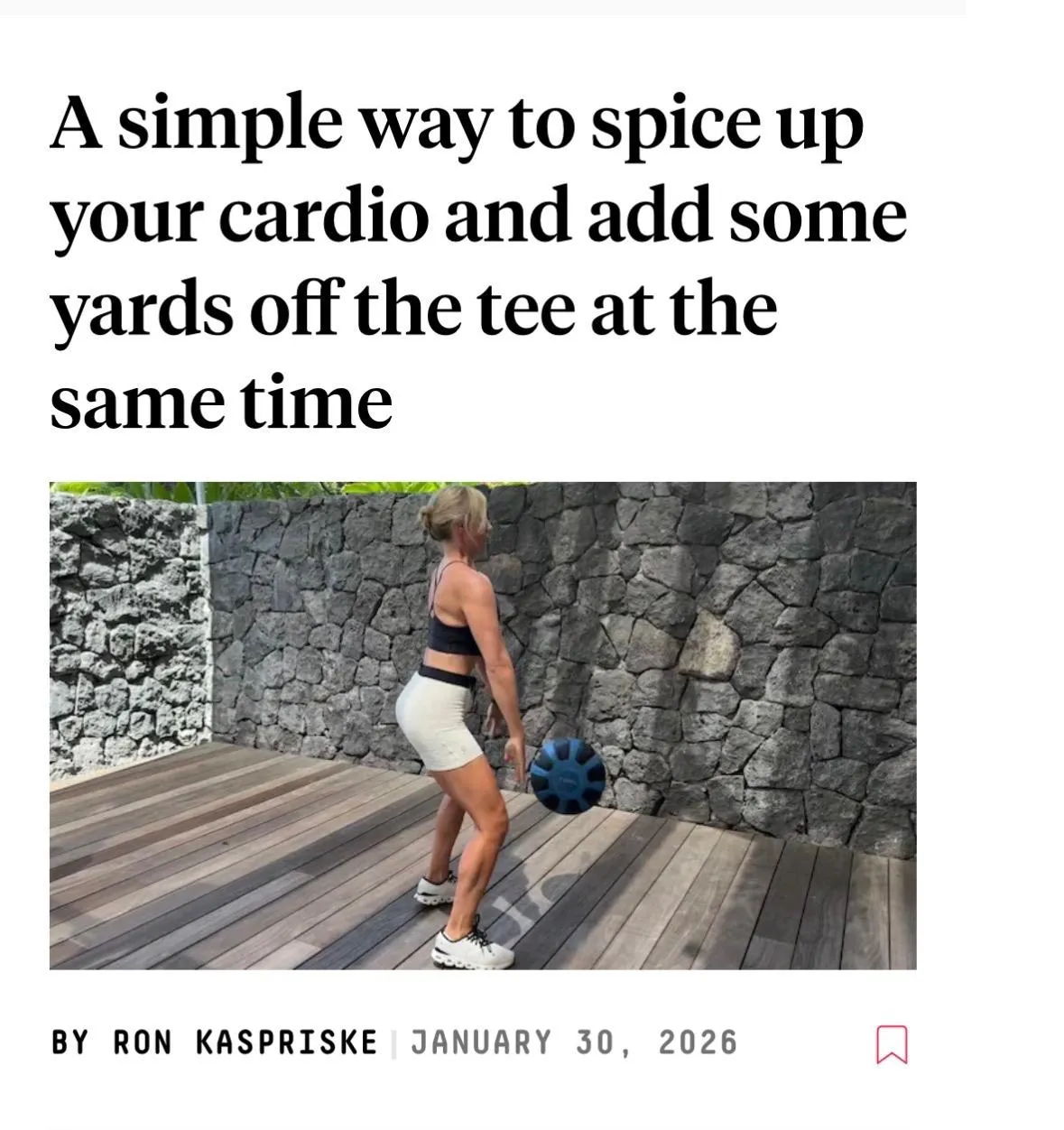 Golf Digest Spice Up Your Cardio and Add Yards