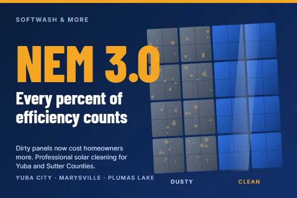 Softwash & More advisory on solar panel maintenance following California NEM 3.0 ruling