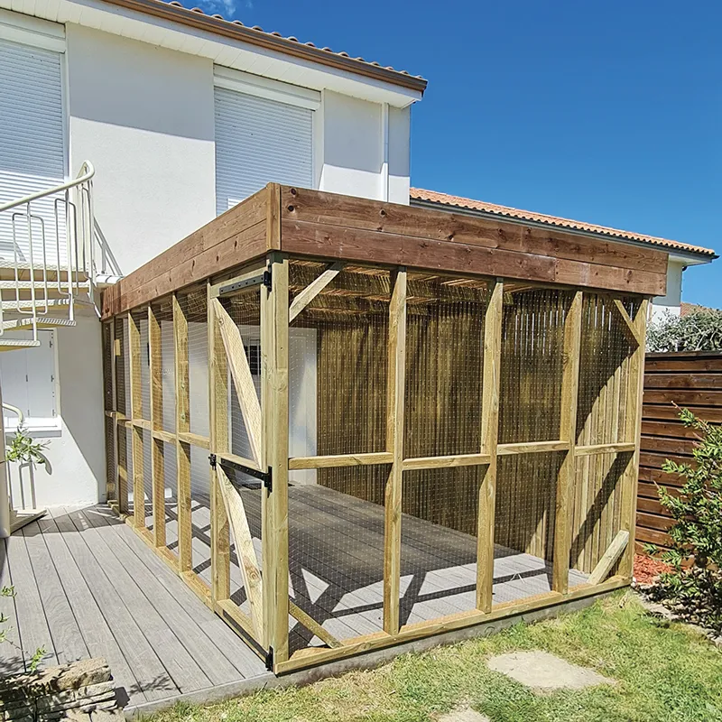 Catio abris animaux bois