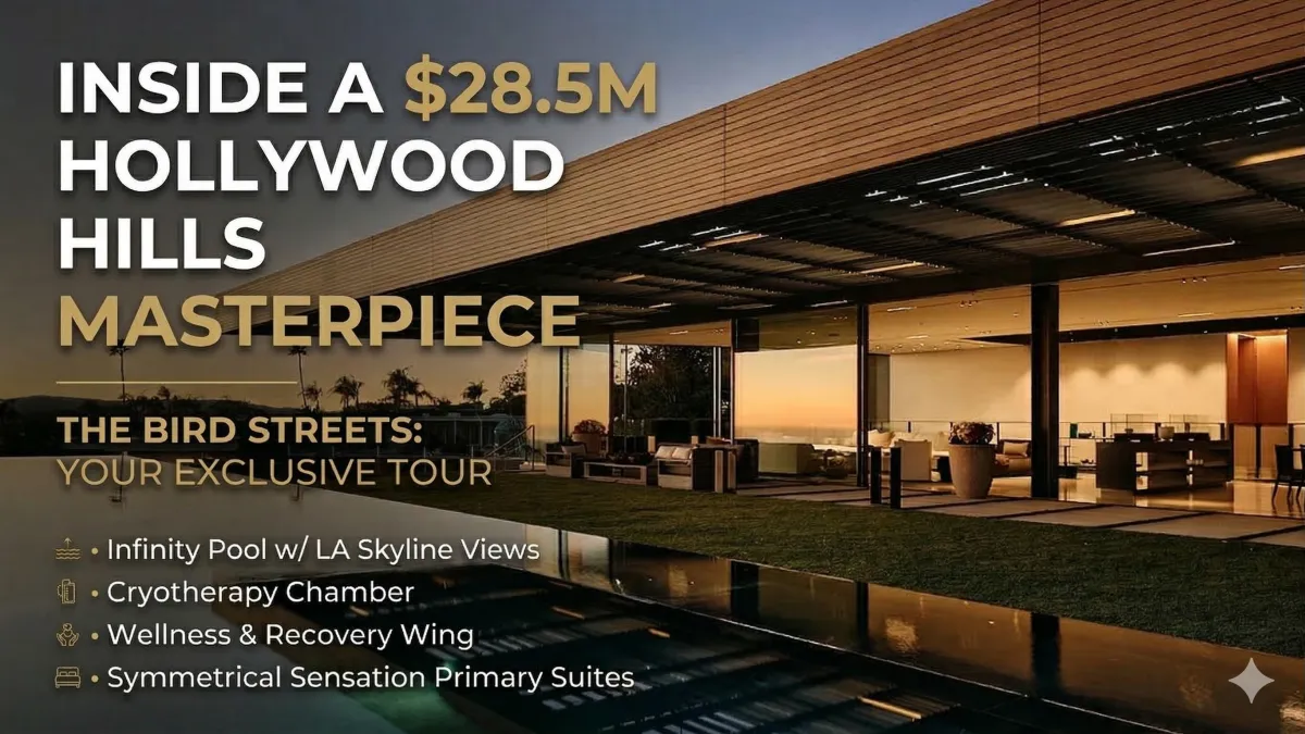 Ultimate Luxury: Inside a $28.5M Hollywood Hills Masterpiece (Bird Streets)