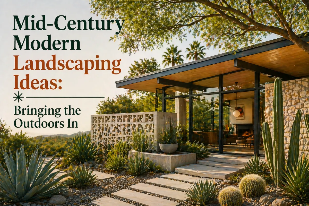 Mid-Century Modern Landscaping Ideas: Bringing the Outdoors In