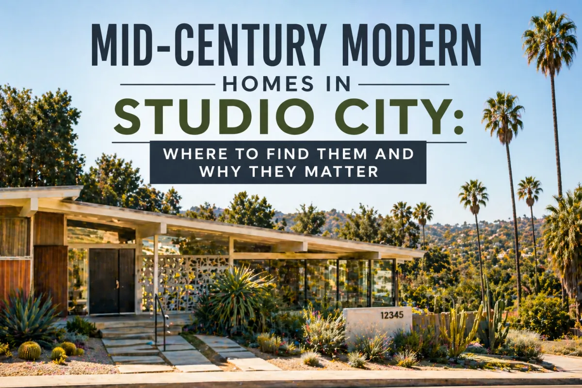 Mid-Century Modern Homes in Studio City: Where to Find Them and Why They Matter