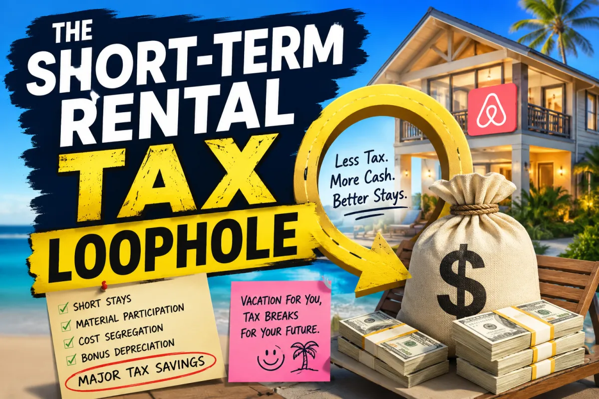 The Short-Term Rental Tax Loophole: How Your Airbnb Could Become Your Favorite Tax Accountant