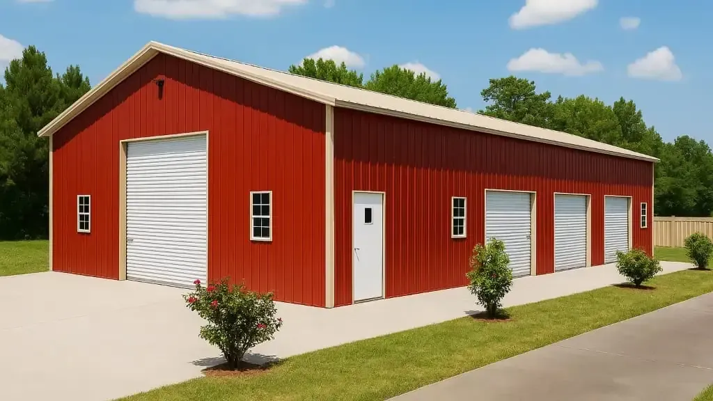 Durable pre-engineered metal building designed by Burlington Metal Building