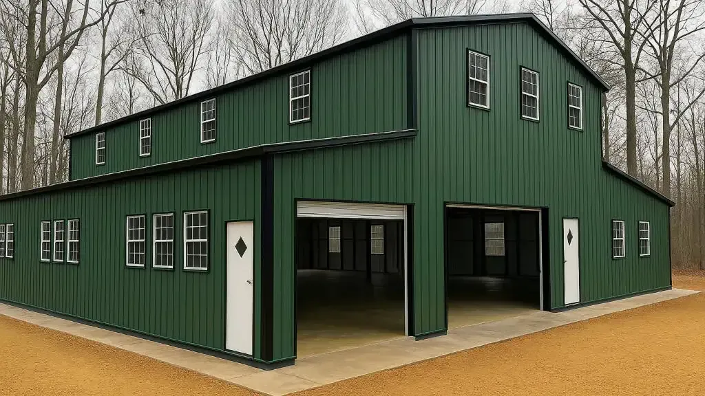 Commercial steel building construction by Burlington Metal Building