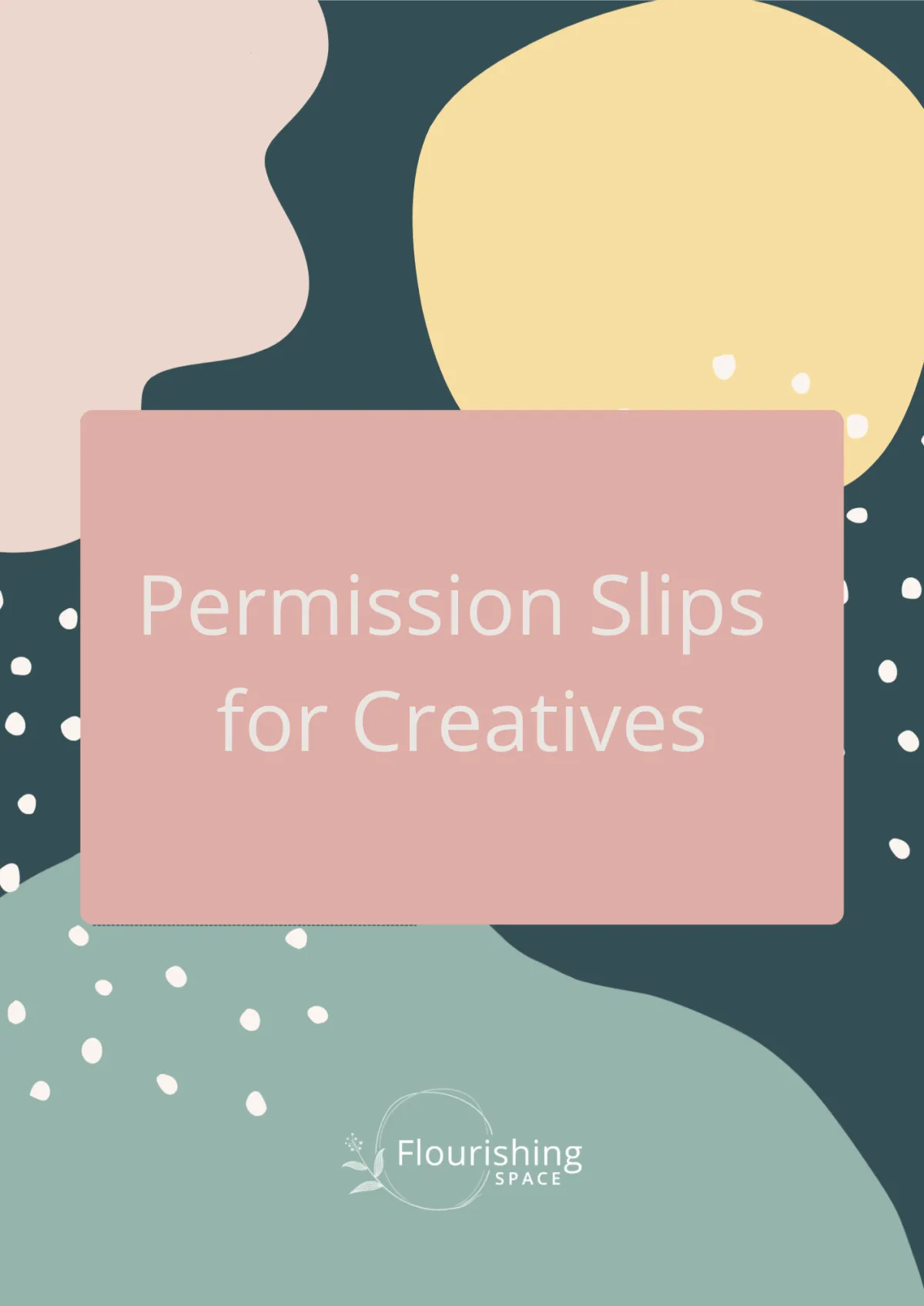 Image of the front cover of the Creative Reconnection Journal with a picture of foliage and the Floushing Space logo