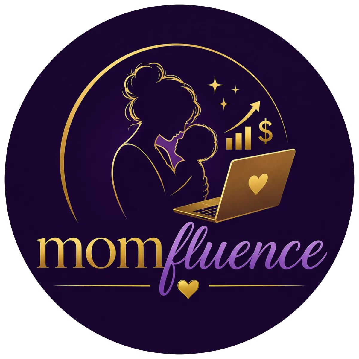 Momfluence logo — faith-based community for women rebuilding their lives one faithful step at a time founded by Elizabeth Walker