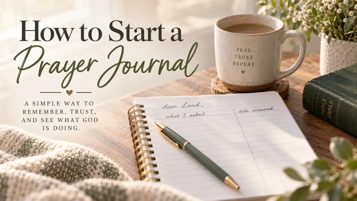 Prayers over your children written on colorful notes in a prayer journal with simple prayers for guidance, protection, faith, and kindness.