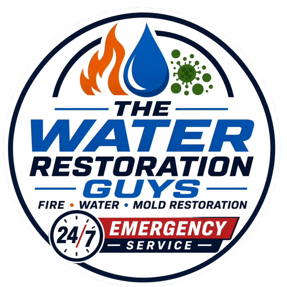 The Water Restoration Guys logo, water damage restoration company in Phoenix, AZ.