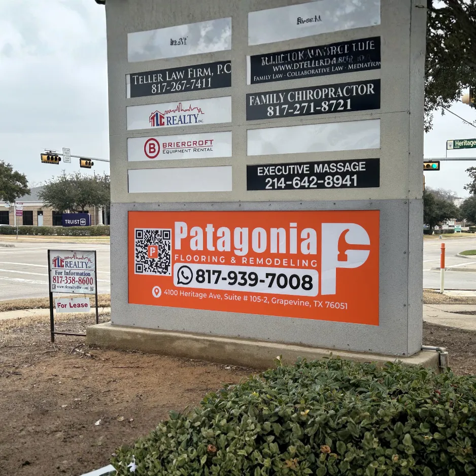 Apartment complex signage