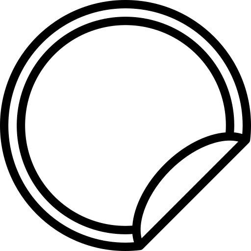 Icon of a peeling adhesive sticker