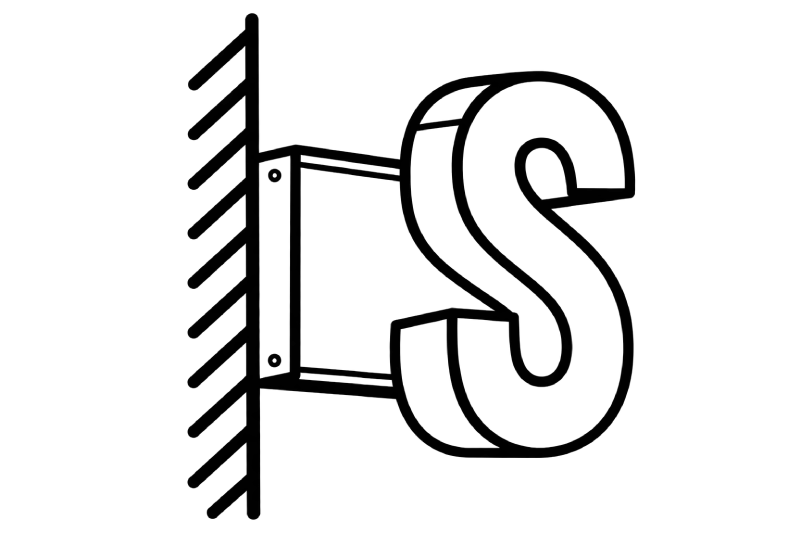 icon dimensional channel letter attached