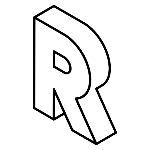 icon R letter