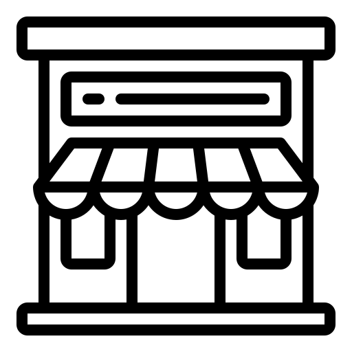 storefront sign icon outline