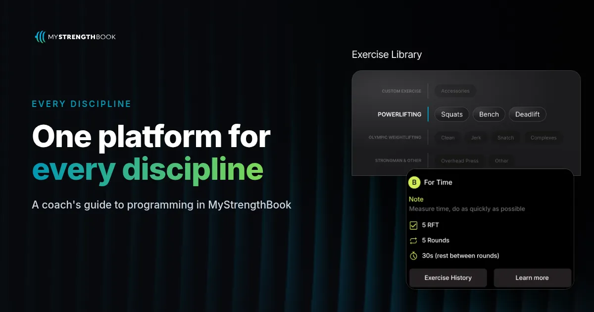 How to Program Any Training Discipline in MyStrengthBook