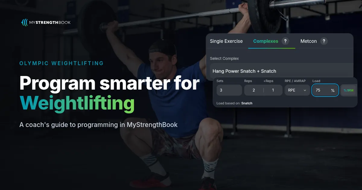 Program Olympic weightlifting in MyStrengthBook